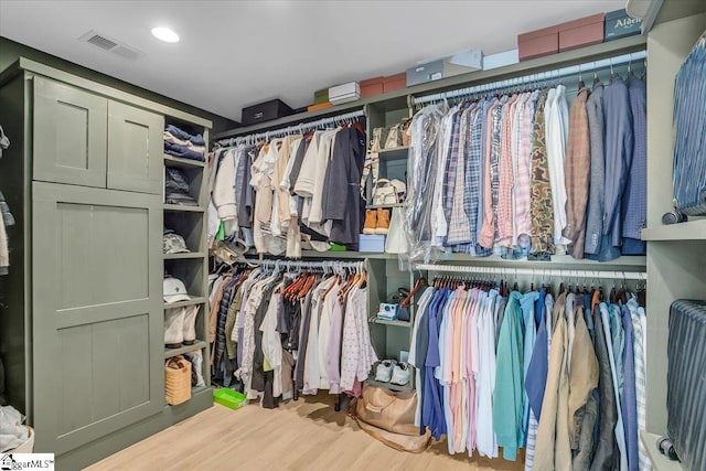 spacious closet with wood-type flooring