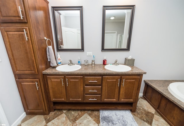 bathroom with vanity