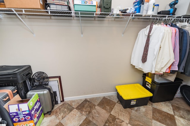 view of walk in closet