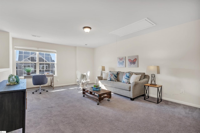 view of carpeted living room