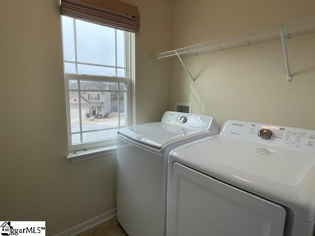 312 Engelmann Ln, Simpsonville, SC 29680 - washroom featuring washer and clothes dryer