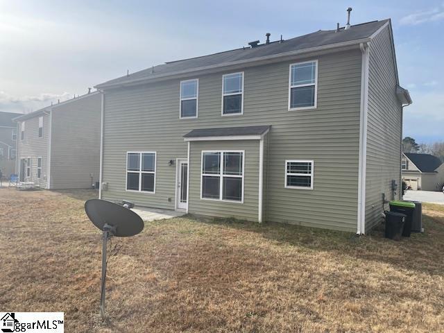 312 Engelmann Ln, Simpsonville, SC 29680 - rear view of house with a yard, a patio area, and central air condition unit
