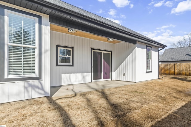 rear view of house with a patio