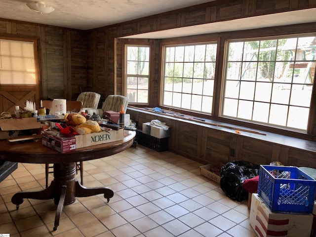 view of tiled dining area