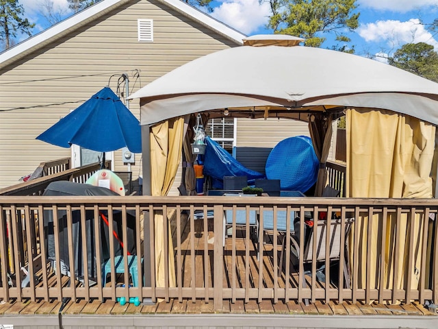 exterior space featuring a gazebo