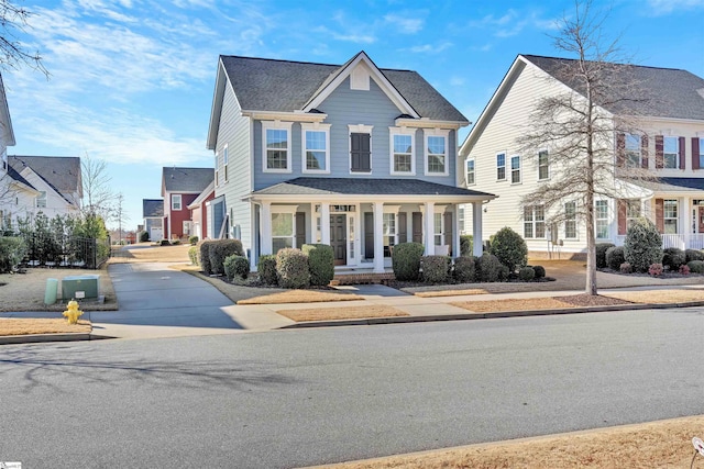 view of front of house with covered porch