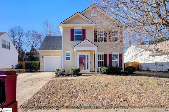 view of front of home featuring a garage