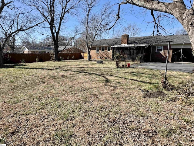 view of yard with a patio area