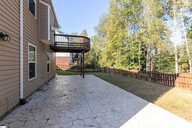 view of patio with a deck