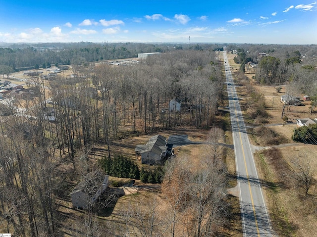 aerial view featuring a rural view