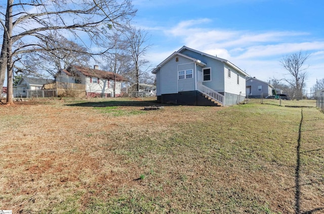 exterior space with a yard