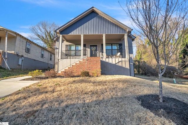 bungalow-style home featuring covered porch