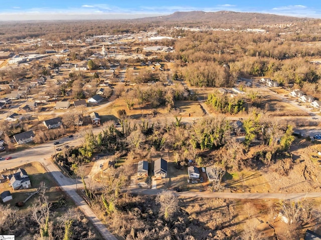 aerial view featuring a mountain view