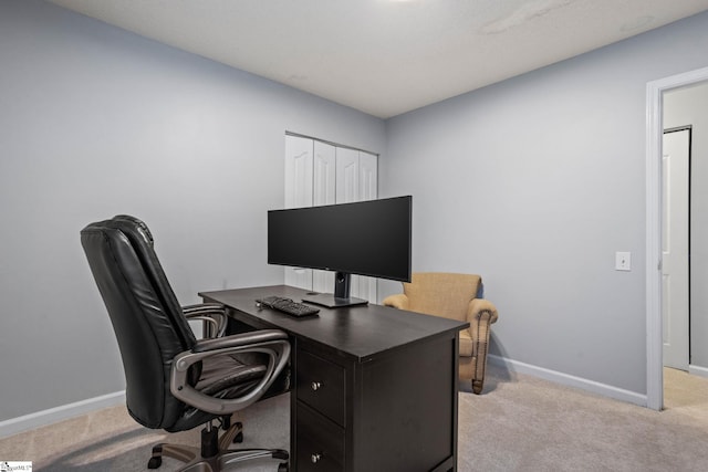 view of carpeted office