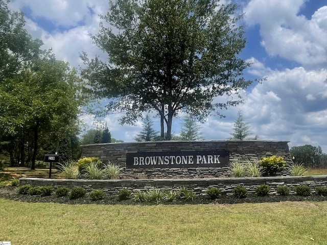 view of community sign