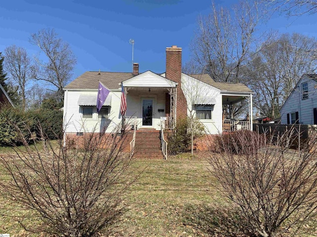 view of front of home with a porch