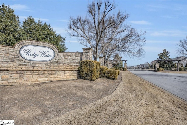 view of community sign