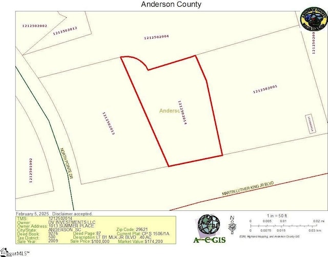 00 Martin Luther King, Jr Blvd Lot B1, Anderson SC, 29621 land for sale