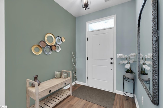 entrance foyer featuring hardwood / wood-style floors