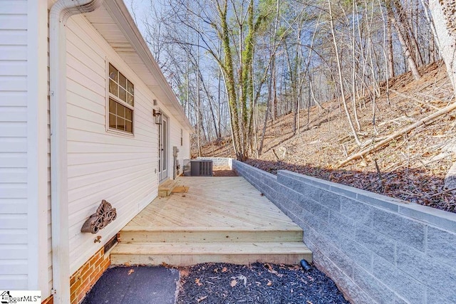deck with central AC