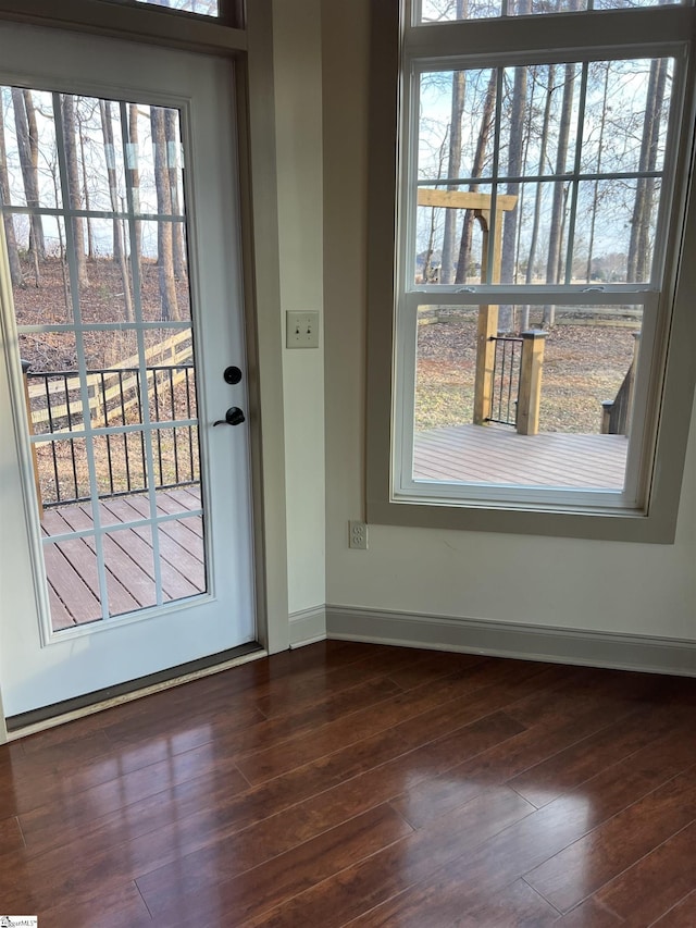 entryway featuring dark hardwood / wood-style floors