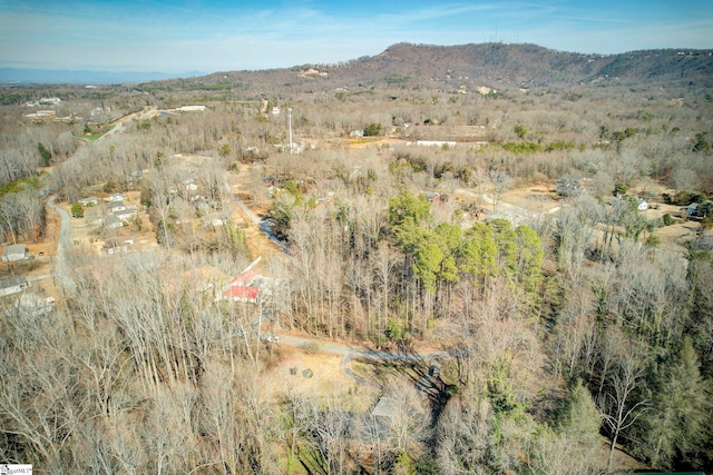 aerial view featuring a mountain view