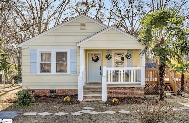 bungalow with covered porch