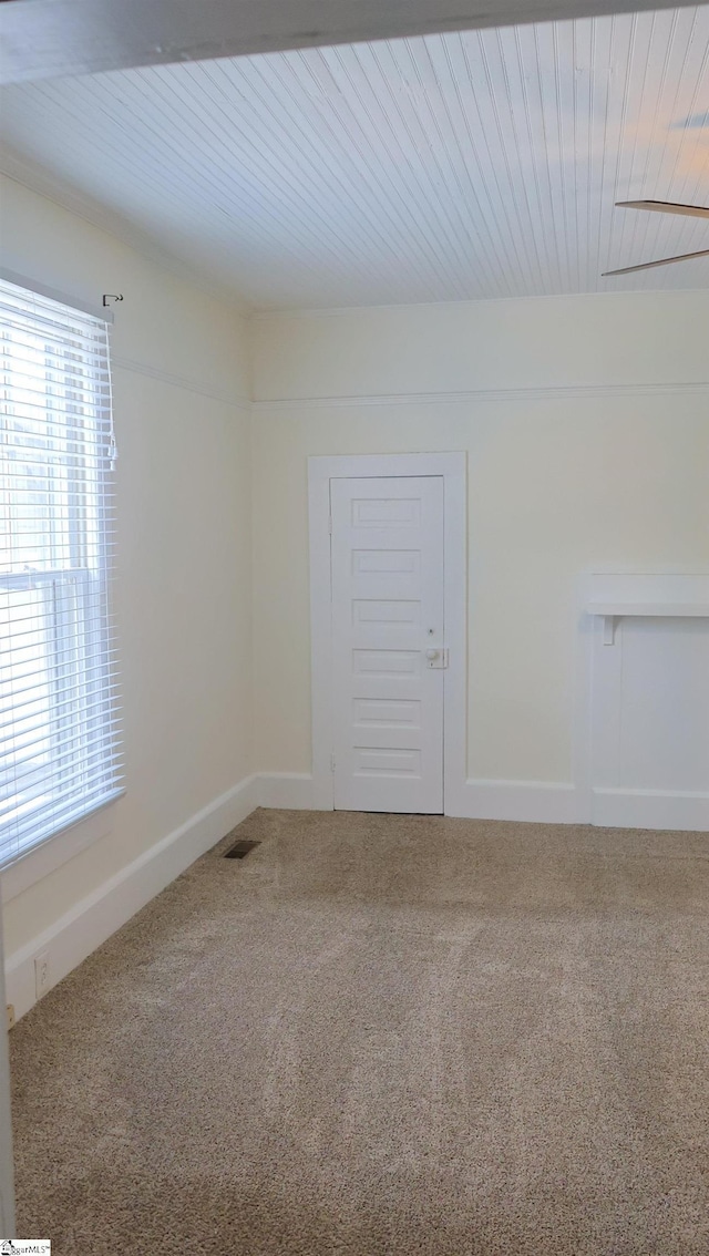 view of carpeted empty room