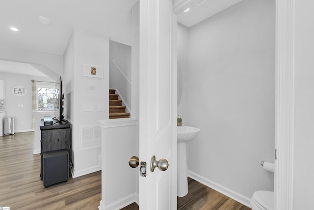 interior space featuring hardwood / wood-style floors