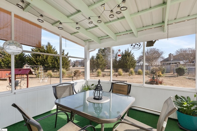 view of sunroom / solarium