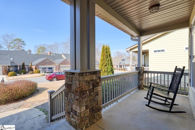 view of patio with covered porch