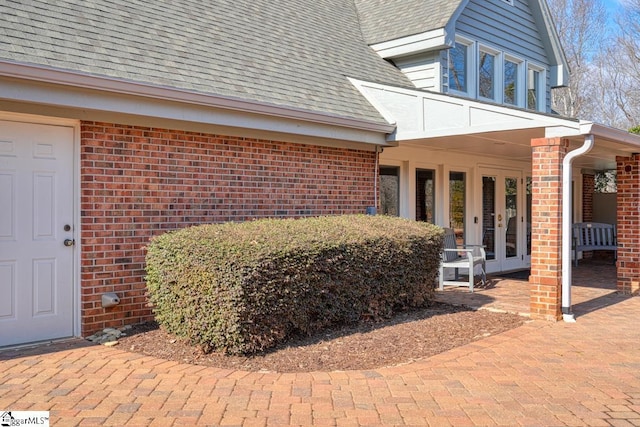 exterior space with french doors