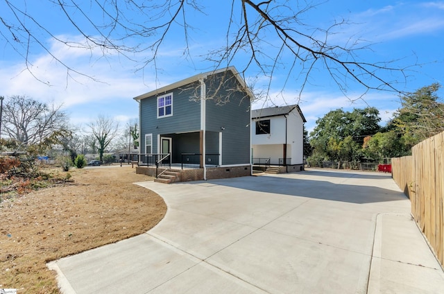 view of rear view of property