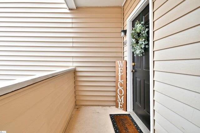 view of doorway to property