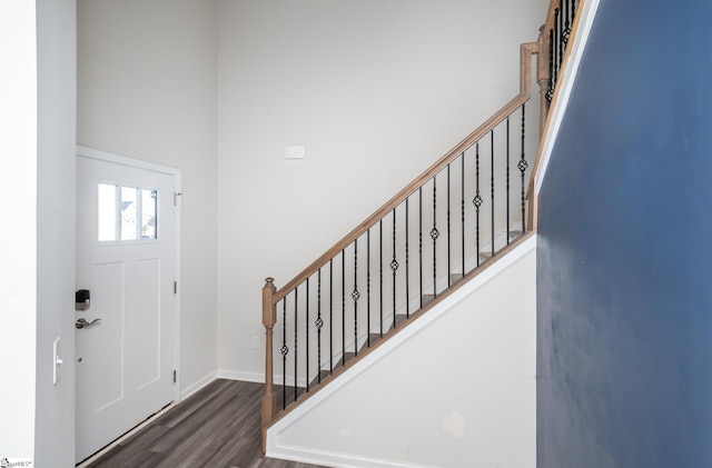 entryway featuring dark hardwood / wood-style floors