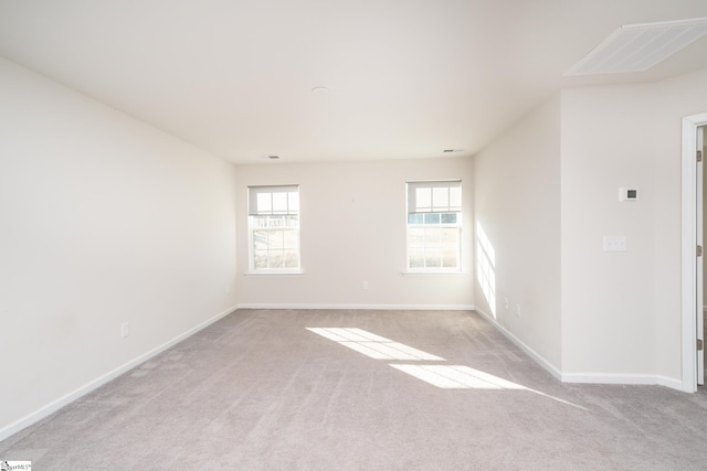 view of carpeted spare room