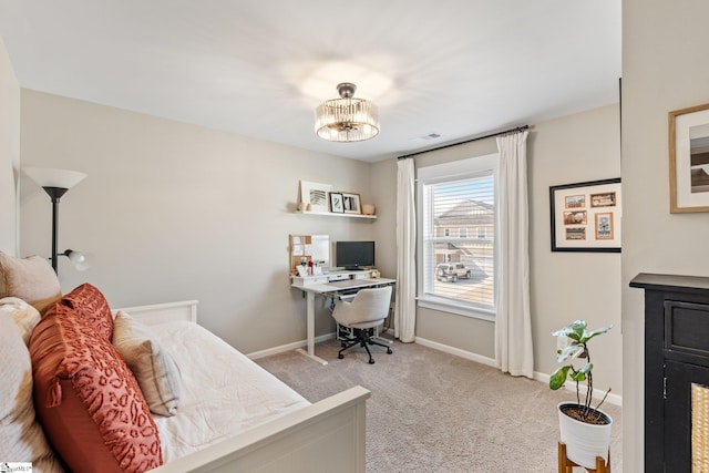 view of carpeted bedroom