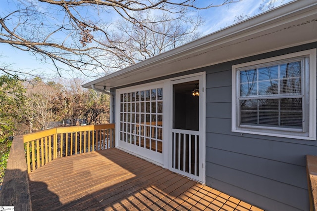 view of wooden deck