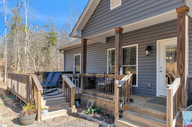 view of wooden deck