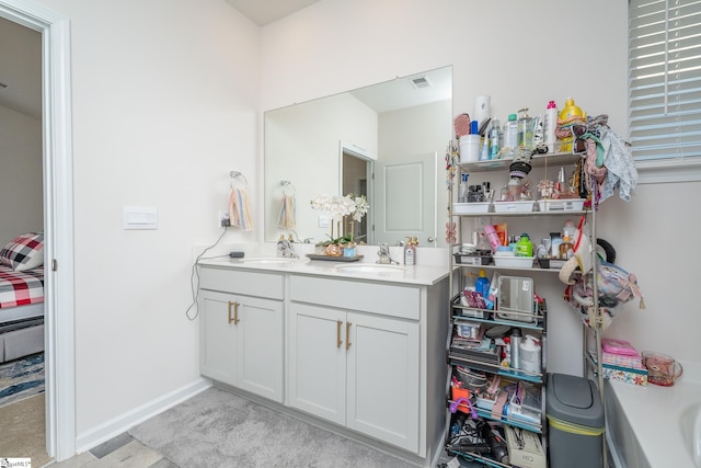 bathroom with vanity