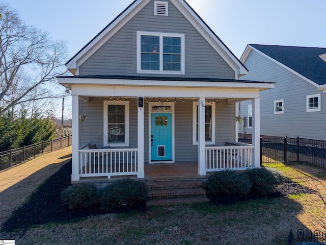 bungalow-style home with covered porch