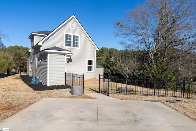 view of property exterior with a patio