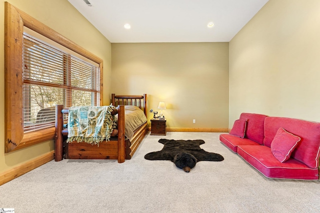 bedroom featuring carpet flooring