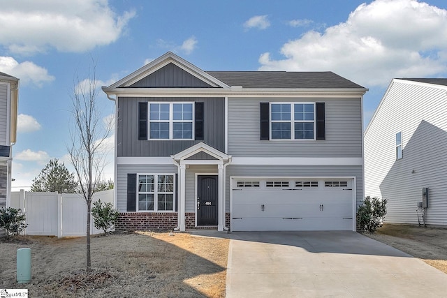 view of front of house featuring a garage