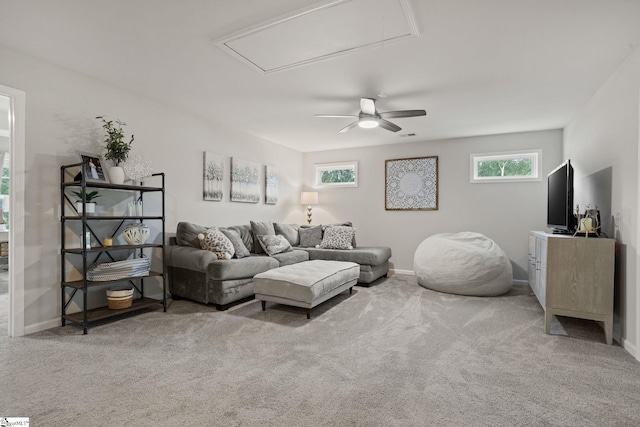 view of carpeted living room