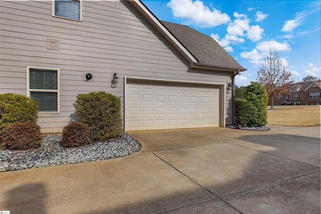 view of home's exterior with a garage