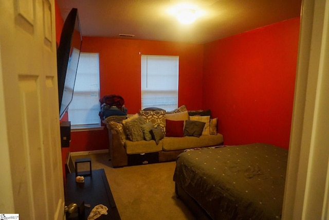 bedroom featuring carpet flooring