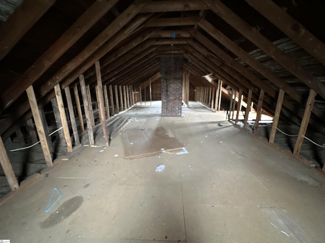 view of attic