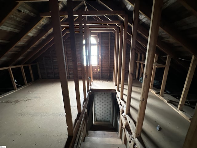 view of attic