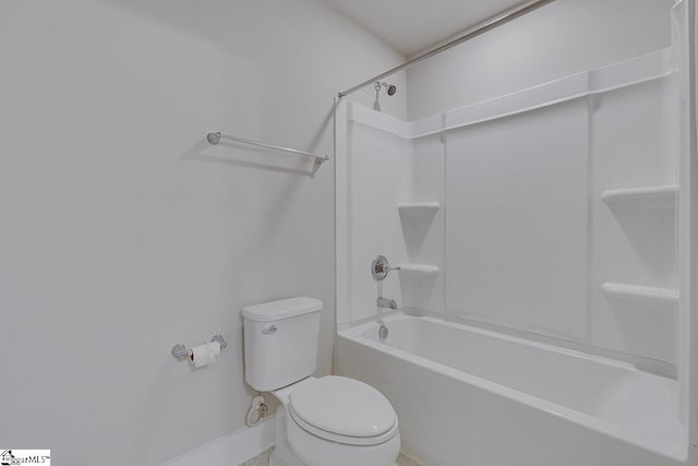 bathroom featuring  shower combination and toilet